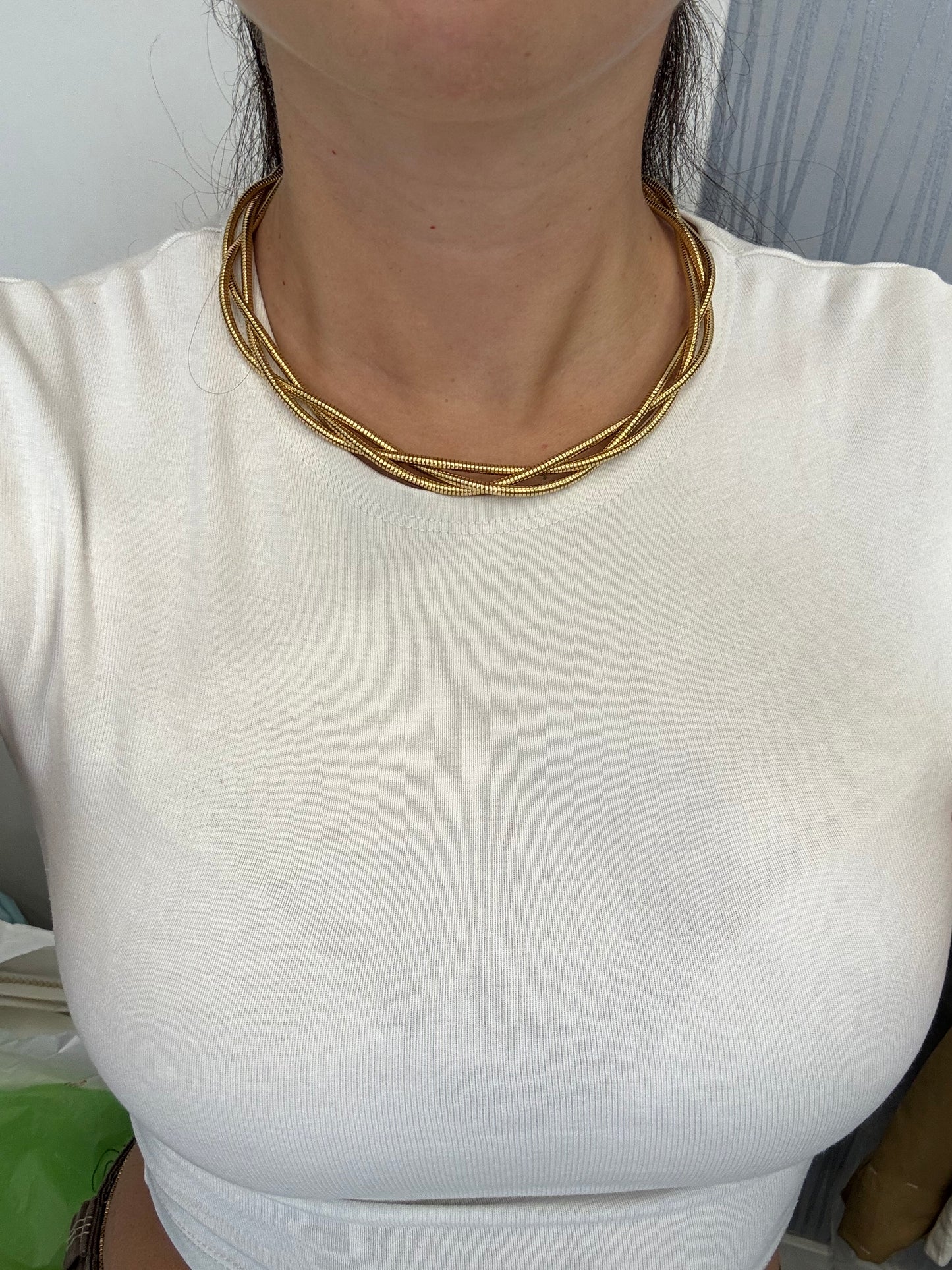 Gircollo treccia semi rigido