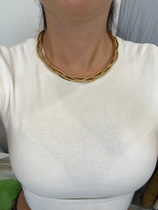 Gircollo treccia semi rigido
