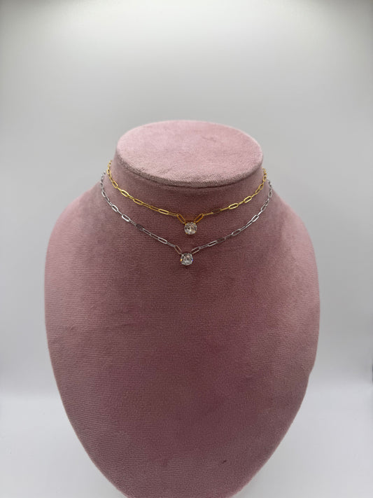 Girocollo punto luce catena