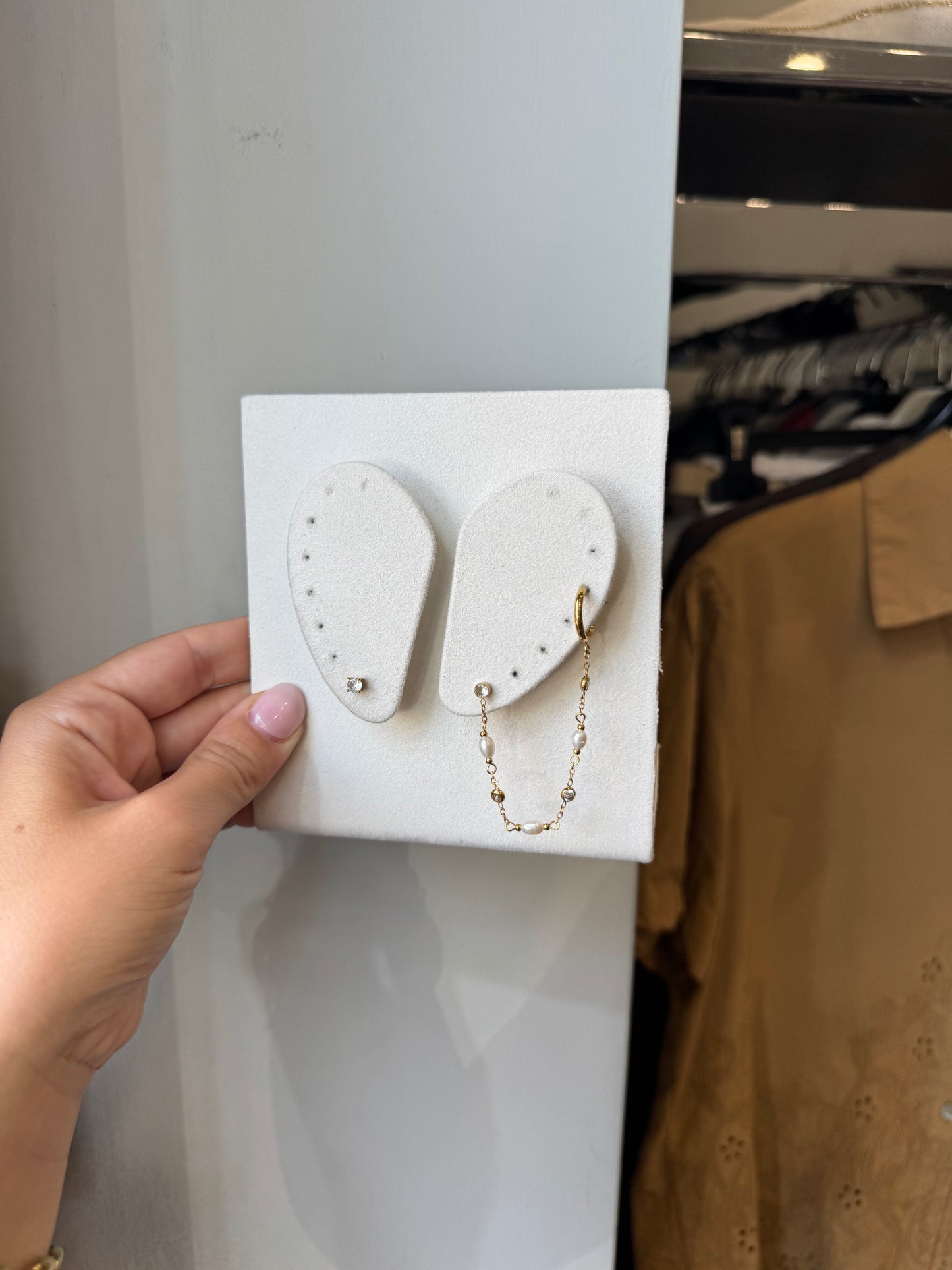 Coppia manetta perle+punto luce