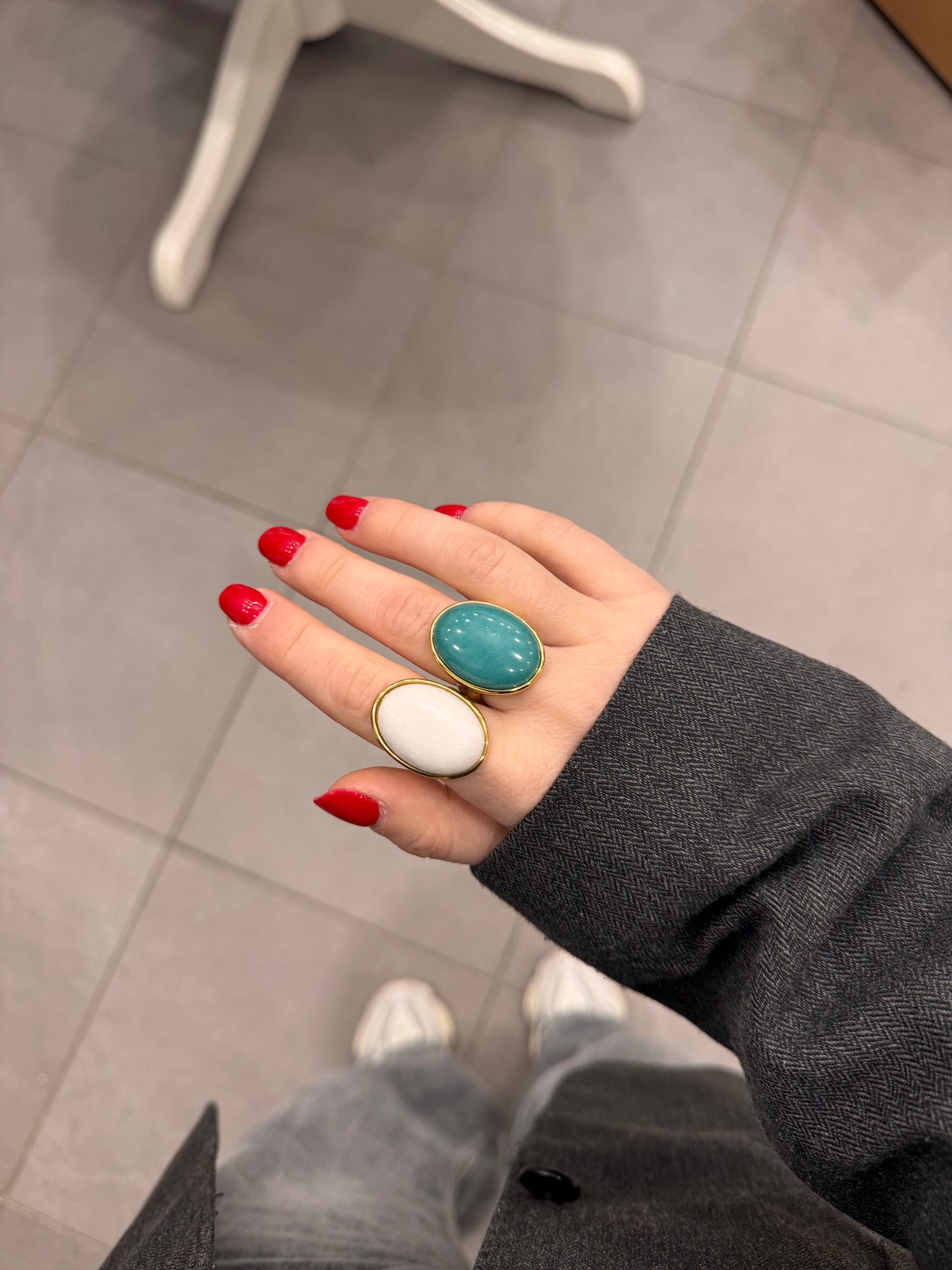 Anello pietra ovale