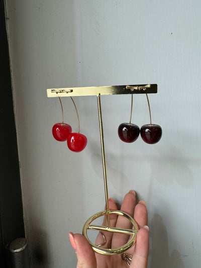 Long cherry earrings