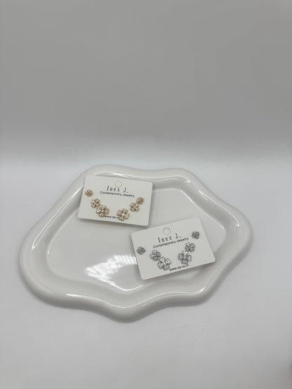 Set quadrifogli pavè