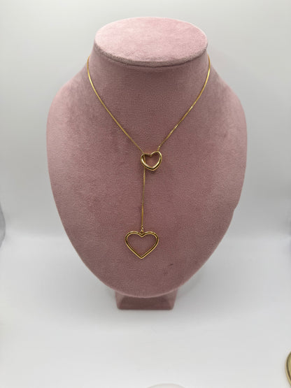 Collana Y doppio cuore