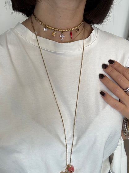 Chocker pepite con charms