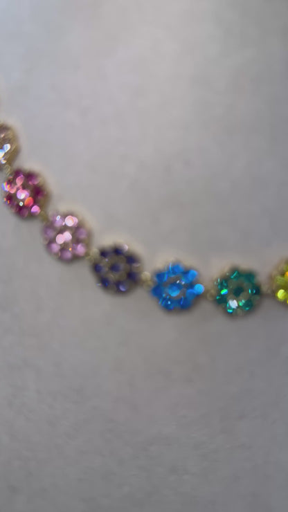 Girocollo flower rainbow