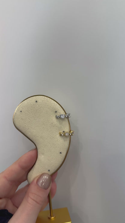 Earcuff cuore diamantino