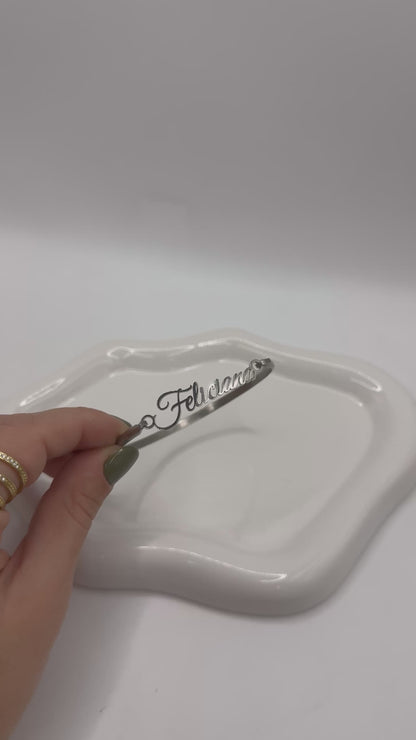 Bracciale nome personalizzato matte