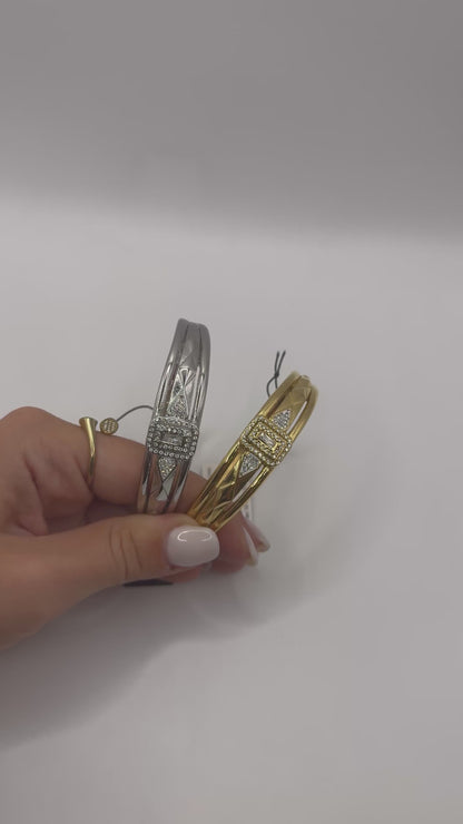 Bracciale manetta diamond Square