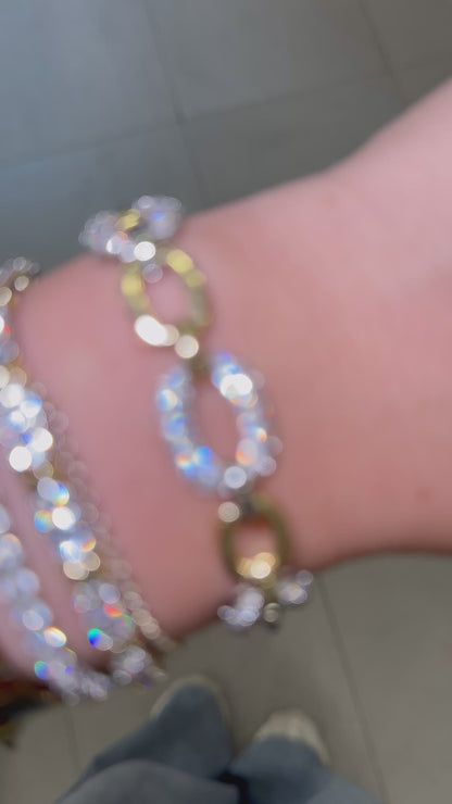 Bracciale catena bicolore
