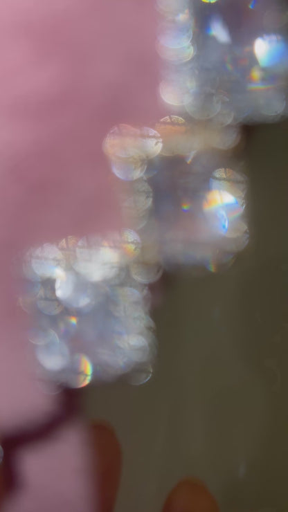 Orecchini a lobo diamond Square big