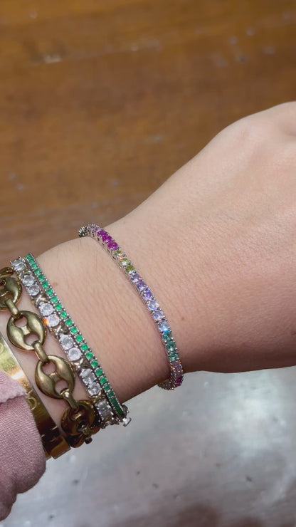 Bracciale Tennis arcobaleno